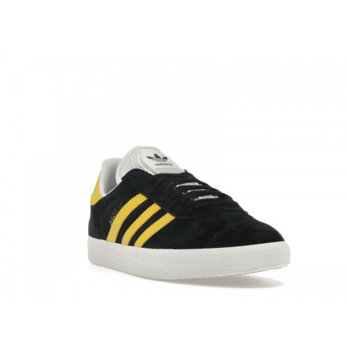 Кроссы adidas Gazelle Black Impact Yellow - мужская сетка размеров