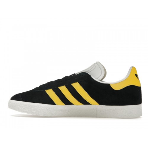 Кроссы adidas Gazelle Black Impact Yellow - мужская сетка размеров