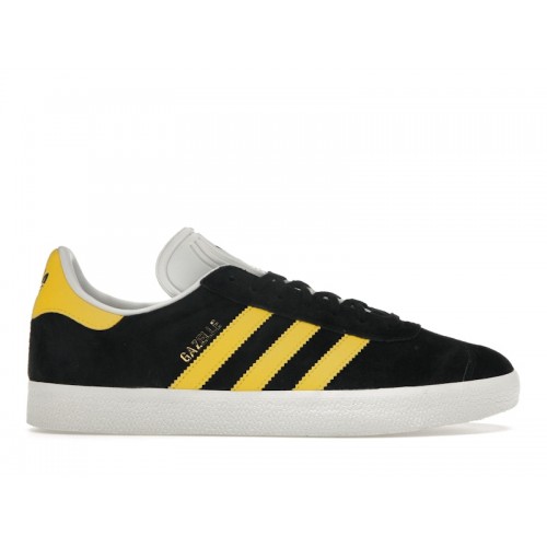 Кроссы adidas Gazelle Black Impact Yellow - мужская сетка размеров