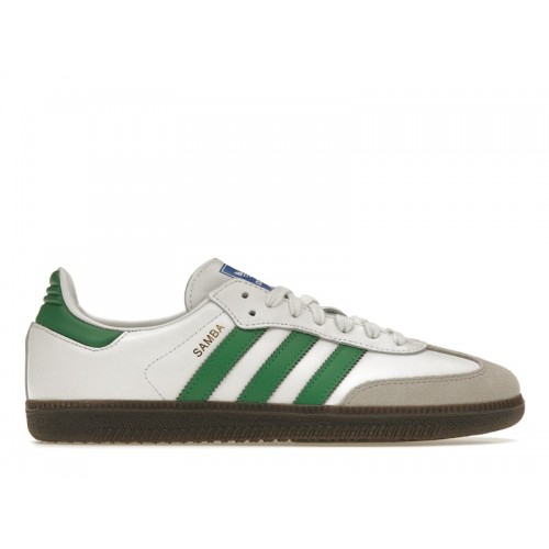 Кроссы adidas Samba OG Footwear White Green - мужская сетка размеров