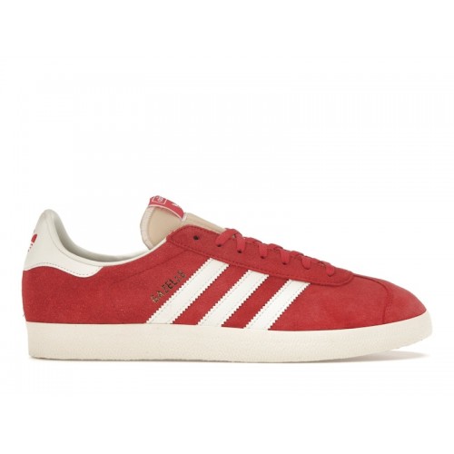 Кроссы adidas Gazelle Glory Red Off White - мужская сетка размеров