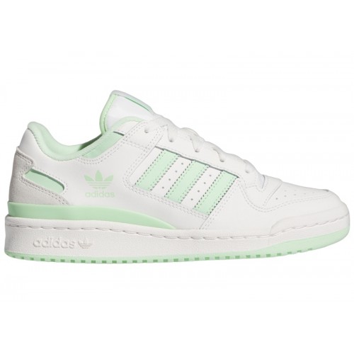 Кроссы adidas Forum Low CL Cloud White Semi Green Spark (W) - женская сетка размеров