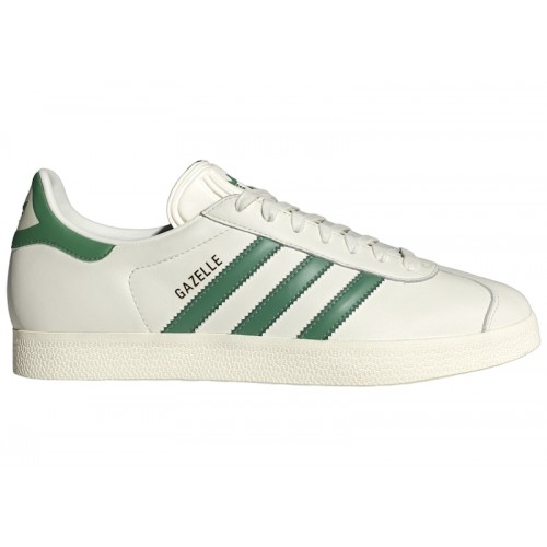 Кроссы adidas Gazelle Off White Preloved Green Collegiate Green - мужская сетка размеров