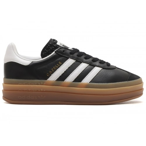 Кроссы adidas Gazelle Bold atmos Black White Gum - мужская сетка размеров