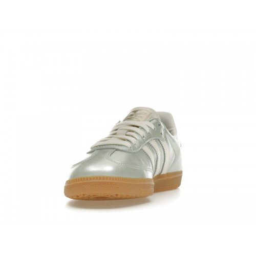 Кроссы adidas Samba OG Linen Green Metallic (W) - женская сетка размеров