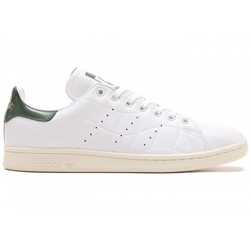 Кроссы adidas Stan Smith Dime White Green - мужская сетка размеров