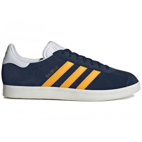 Кроссы adidas Gazelle Night Indigo Crew Yellow - мужская сетка размеров