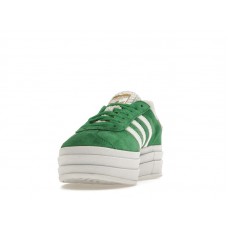 Женские кроссовки adidas Gazelle Bold Green Lucid Pink (W)
