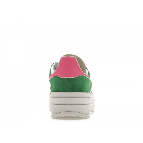 Кроссы adidas Gazelle Bold Green Lucid Pink (W) - женская сетка размеров