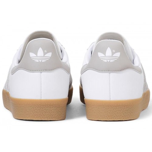 adidas Gazelle White Grey Gum - мужская сетка размеров