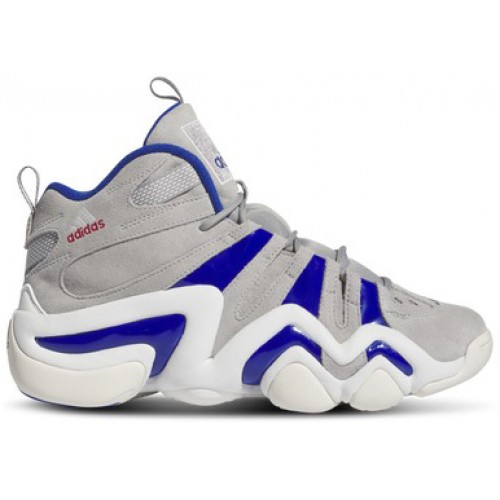 Кроссы adidas Crazy 8 Grey Royal Blue - мужская сетка размеров