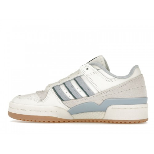 Кроссы adidas Forum Low CL White Wonder Blue (W) - женская сетка размеров