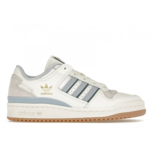 Кроссы adidas Forum Low CL White Wonder Blue (W) - женская сетка размеров