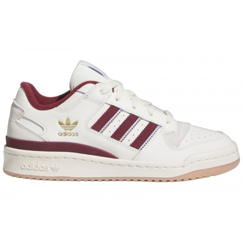 Кроссы adidas Forum Low CL Cloud White Shadow Red Cream White (W) - женская сетка размеров