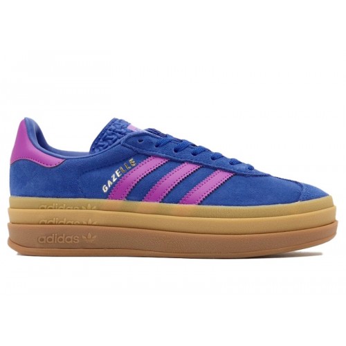 Кроссы adidas Gazelle Bold Bold Blue Lucid Pink (W) - женская сетка размеров