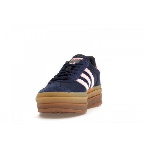 Кроссы adidas Gazelle Bold Dark Blue Pink Spark (W) - женская сетка размеров