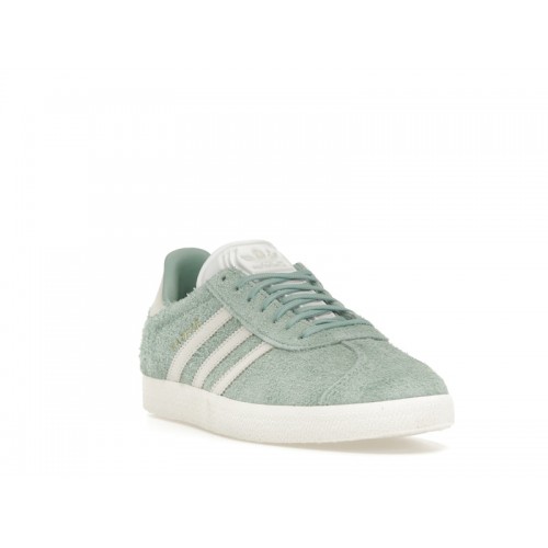 Кроссы adidas Gazelle Hazy Green Off White Cloud White (W) - женская сетка размеров