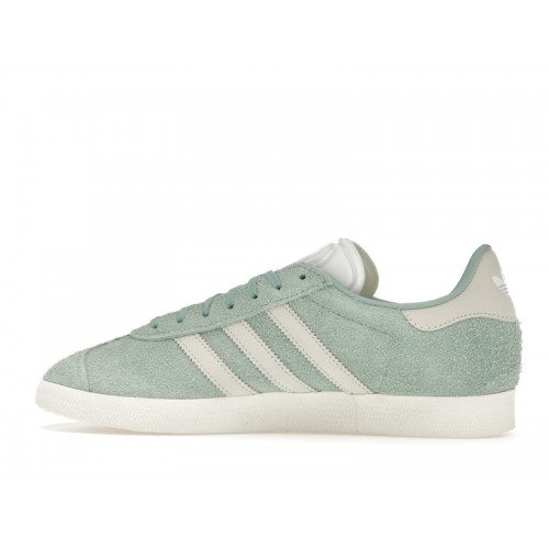 Кроссы adidas Gazelle Hazy Green Off White Cloud White (W) - женская сетка размеров
