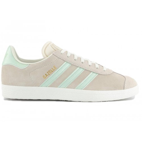 Кроссы adidas Gazelle Linen Green Metallic (W) - женская сетка размеров