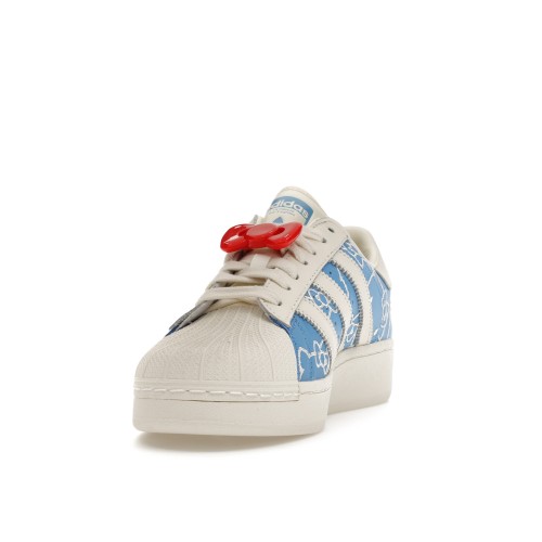 Кроссы adidas Superstar XLG Hello Kitty Blue Burst (W) - женская сетка размеров