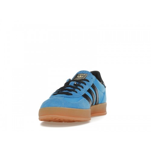 Кроссы adidas Gazelle Indoor Bright Blue Black Gum - мужская сетка размеров