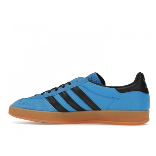 Кроссы adidas Gazelle Indoor Bright Blue Black Gum - мужская сетка размеров