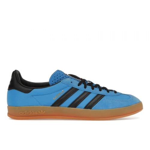 Кроссы adidas Gazelle Indoor Bright Blue Black Gum - мужская сетка размеров