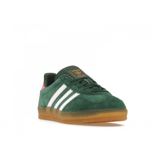 Кроссы adidas Gazelle Indoor Collegiate Green Lucid Pink (W) - женская сетка размеров