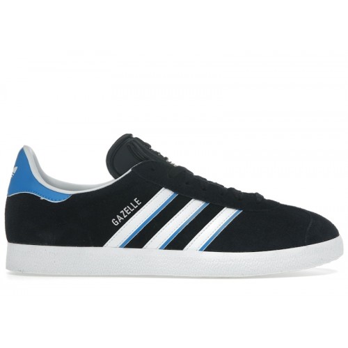 adidas Gazelle Core Black Bright Blue - мужская сетка размеров