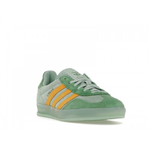 Кроссы adidas Gazelle Indoor Hazy Green Crew Yellow (W) - женская сетка размеров