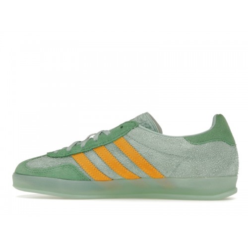 Кроссы adidas Gazelle Indoor Hazy Green Crew Yellow (W) - женская сетка размеров