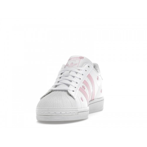 adidas Superstar Cloud White Clear Pink (GS) - подростковая сетка размеров