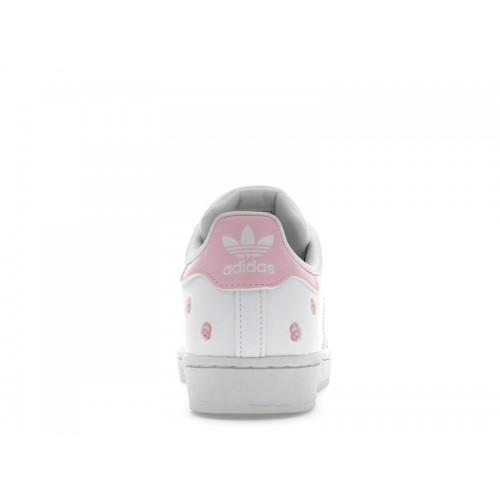 adidas Superstar Cloud White Clear Pink (GS) - подростковая сетка размеров