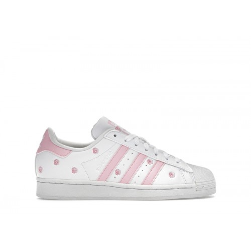 adidas Superstar Cloud White Clear Pink (GS) - подростковая сетка размеров