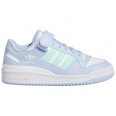 Подростковые кроссовки adidas Forum Low Cloud White Easy Green Blue Dawn (GS)