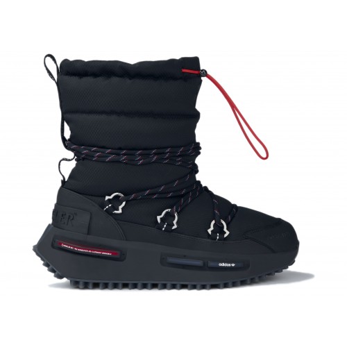 Кроссы adidas NMD Mid Moncler Core Black - мужская сетка размеров