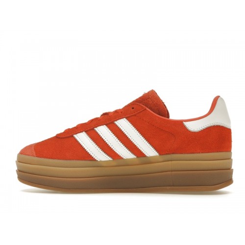 Кроссы adidas Gazelle Bold Collegiate Orange Gum (W) - женская сетка размеров