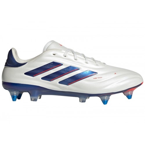 adidas Copa Pure 2 Elite SG Cloud White Lucid Blue Solar Red - мужская сетка размеров