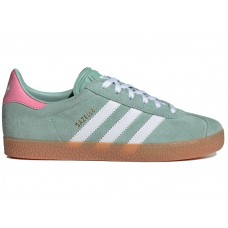 Подростковые кроссовки adidas Gazelle Hazy Green Bliss Pink (GS)