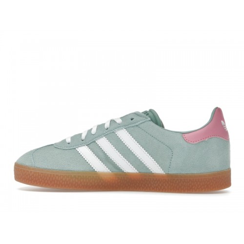 adidas Gazelle Hazy Green Bliss Pink (GS) - подростковая сетка размеров
