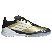 Подростковые adidas F50 League Turf Messi Gold Metallic Cloud White Core Black (GS)