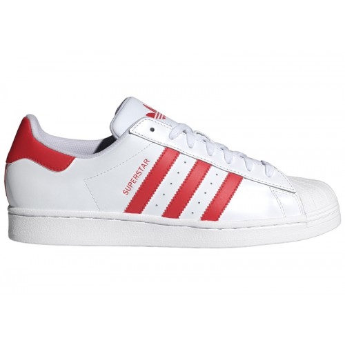 adidas Superstar Cloud White Better Scarlet - мужская сетка размеров