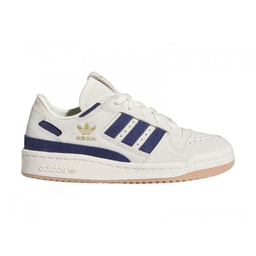 Кроссы adidas Forum Low CL Cream White Dark Blue (GS) - подростковая сетка размеров