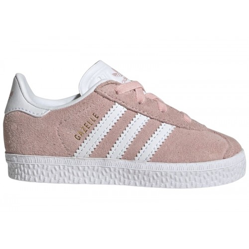 Кроссы adidas Gazelle Comfort Closure Laces Icey Pink Cloud White (TD) - детская сетка размеров