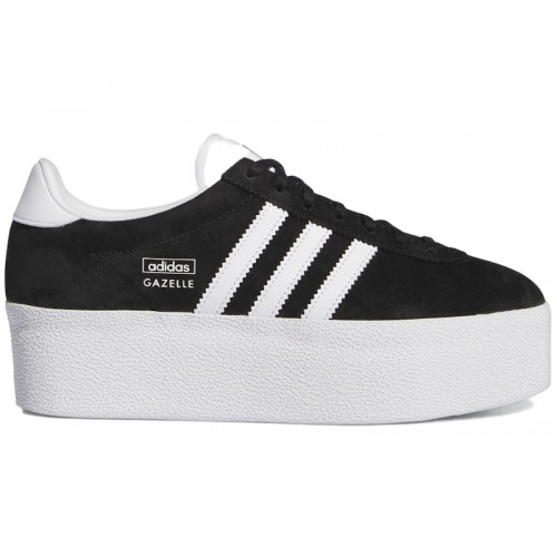 Кроссы adidas Gazelle Up Black White (W) - женская сетка размеров