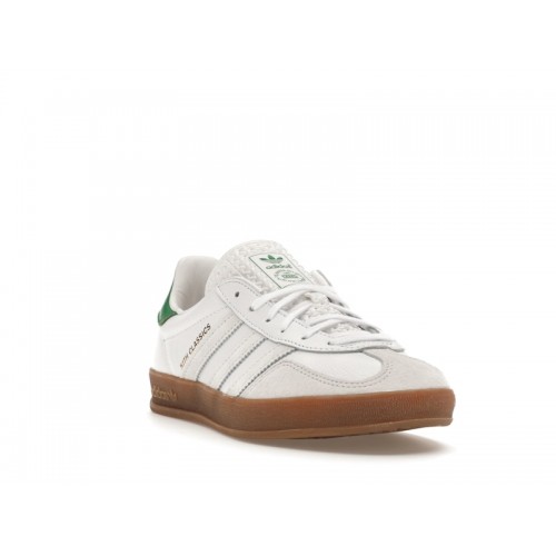 Кроссы adidas Gazelle Indoor Kith Classics White Green - мужская сетка размеров