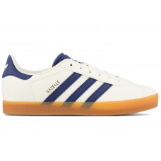 Подростковые кроссовки adidas Gazelle Off White Dark Blue (GS)