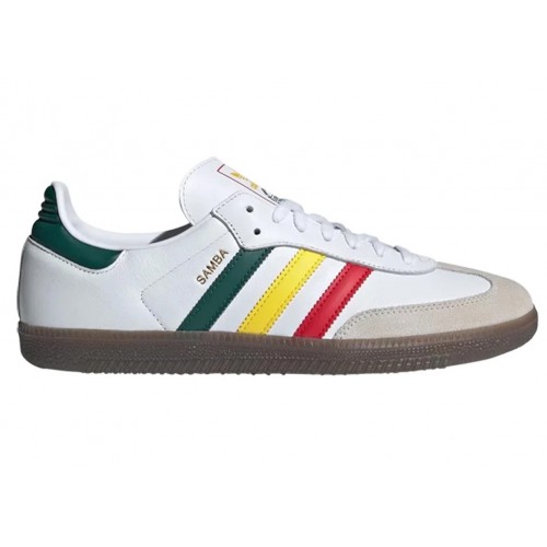 Кроссы adidas Samba OG White Rasta - мужская сетка размеров