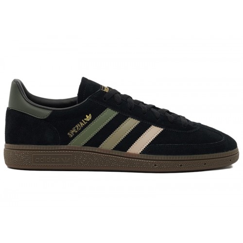 Кроссы adidas Handball Spezial Core Black Grey Green - мужская сетка размеров