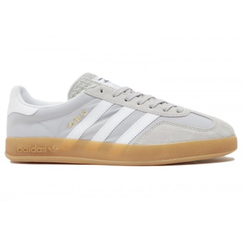 Кроссы adidas Gazelle Indoor Grey White - мужская сетка размеров